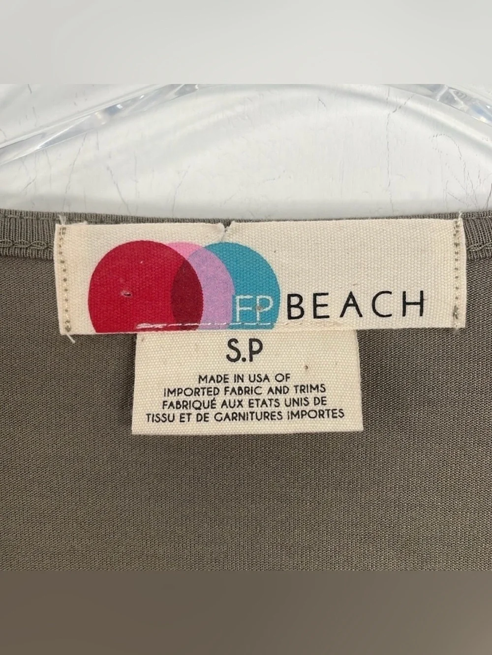 Free People Beach Olive Wrap Surplice Top Sz S